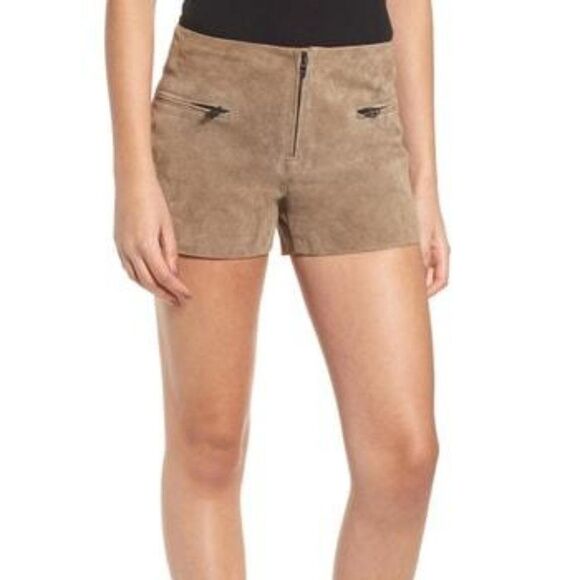 Brown BLANK NYC Leather Lined Shorts (NWT) - Picture 1 of 6